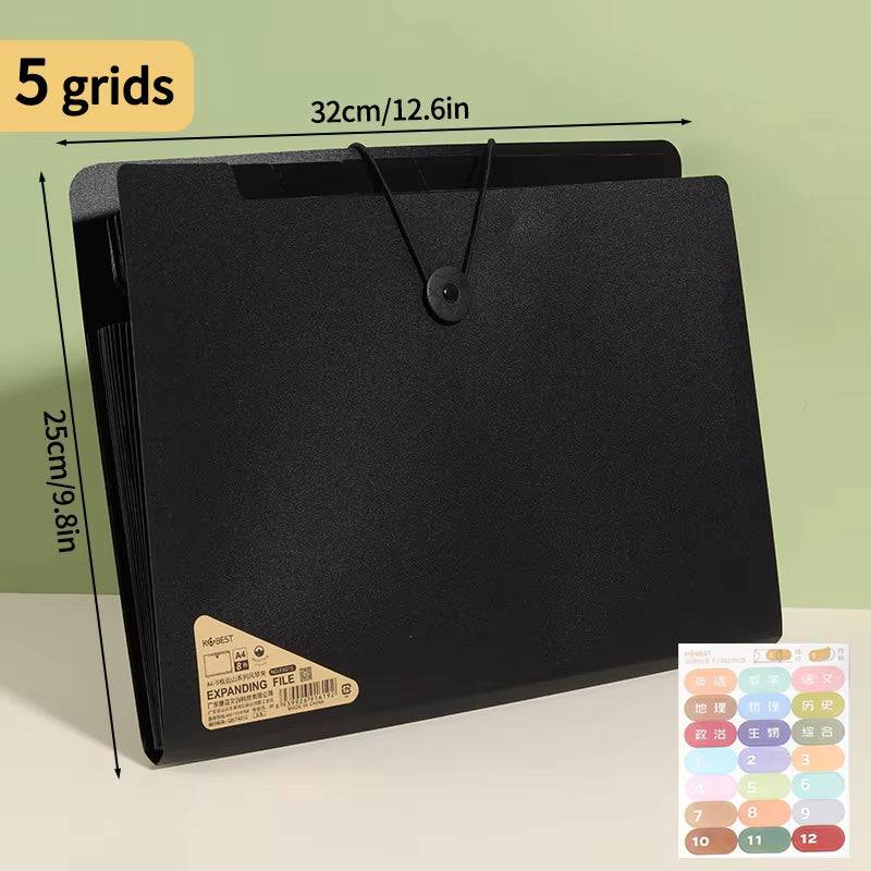 Expanding 5/8/13 Layers A4 File Documents Organizer Folder Test Paper Storage Bag Office File Bag School Office Stationery