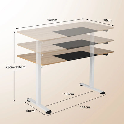 Height Adjustable Home Office Computer Desk with Headphone Hook
