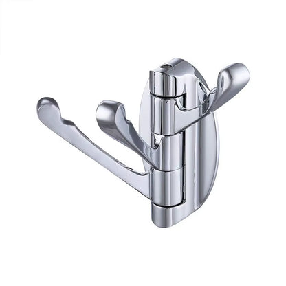 Stainless Steel Bathroom Swivel Towel Bar, Swing Hanger Towel Rack with Hook Space Saving Wall Mount Rotating Towel Rail