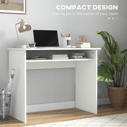 Writing Desk Laptop Table Workstation with Shelf Home Office