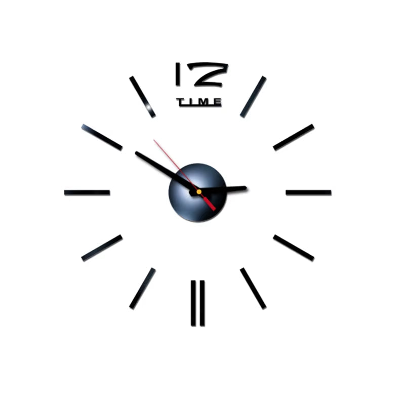 1Set DIY Digital Wall Clock 3D Mirror Surface Sticker Silent Clock Home Office Decor Wall Clock for Bedroom Office