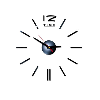 1Set DIY Digital Wall Clock 3D Mirror Surface Sticker Silent Clock Home Office Decor Wall Clock for Bedroom Office