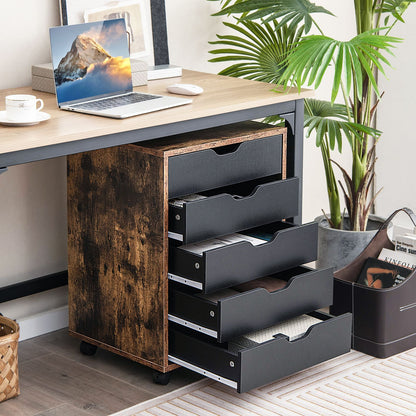 5 Drawer Chest with Wheels for Home and Office