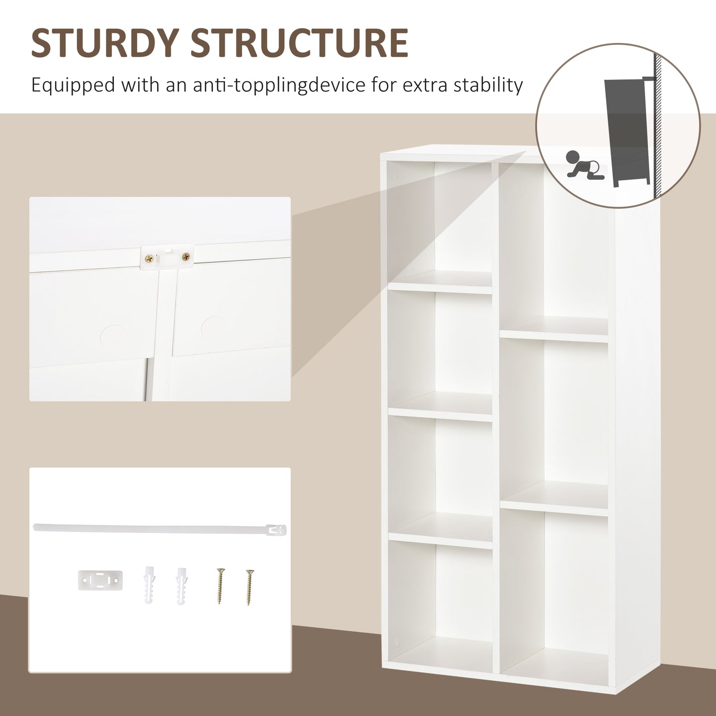 Bookcase Modern Bookshelf Cabinet for Home Office