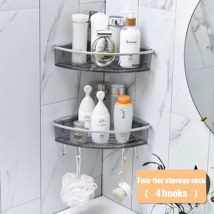 MUSAMBAN Bathroom Shelves Storage Organizer Rack Shower Shelf Wall Mount Shampoo Towel Bar Corner Holder Kitchen Accessories