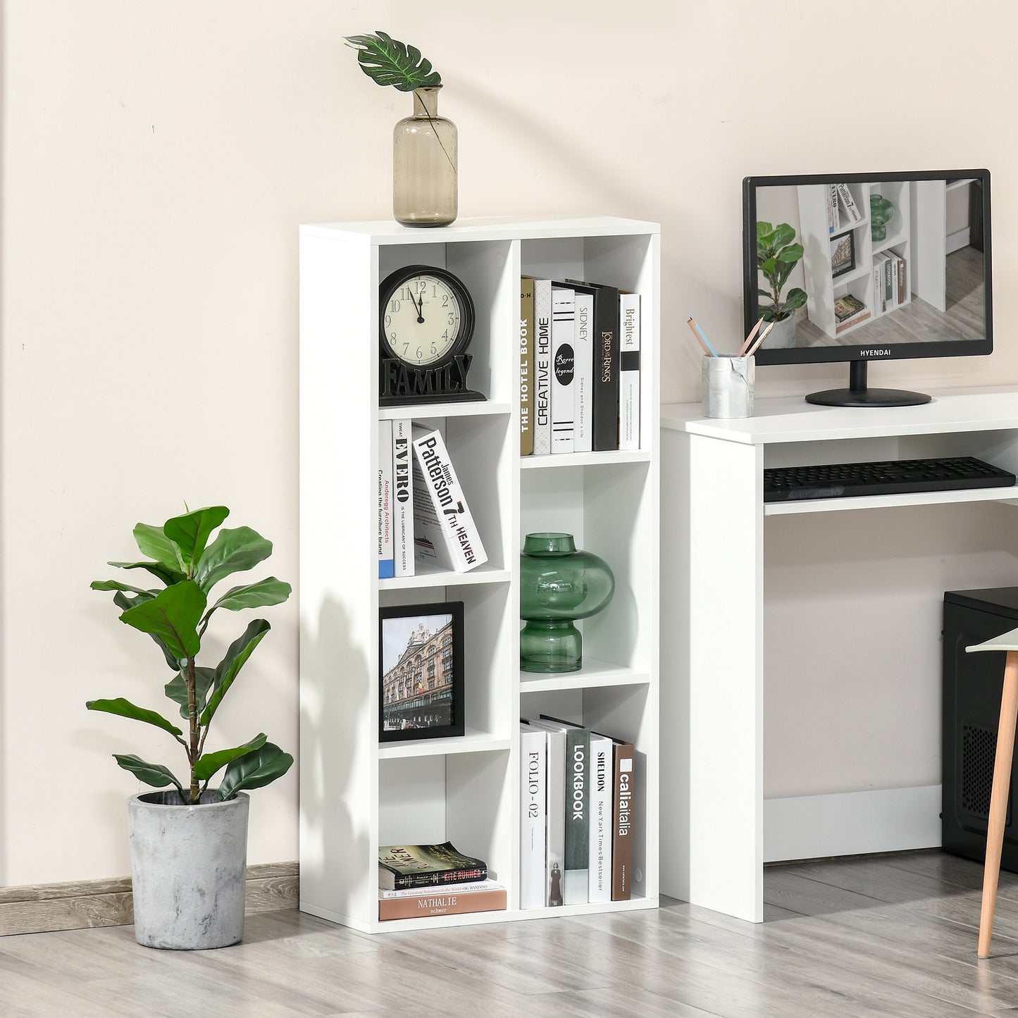 Bookcase Modern Bookshelf Cabinet for Home Office