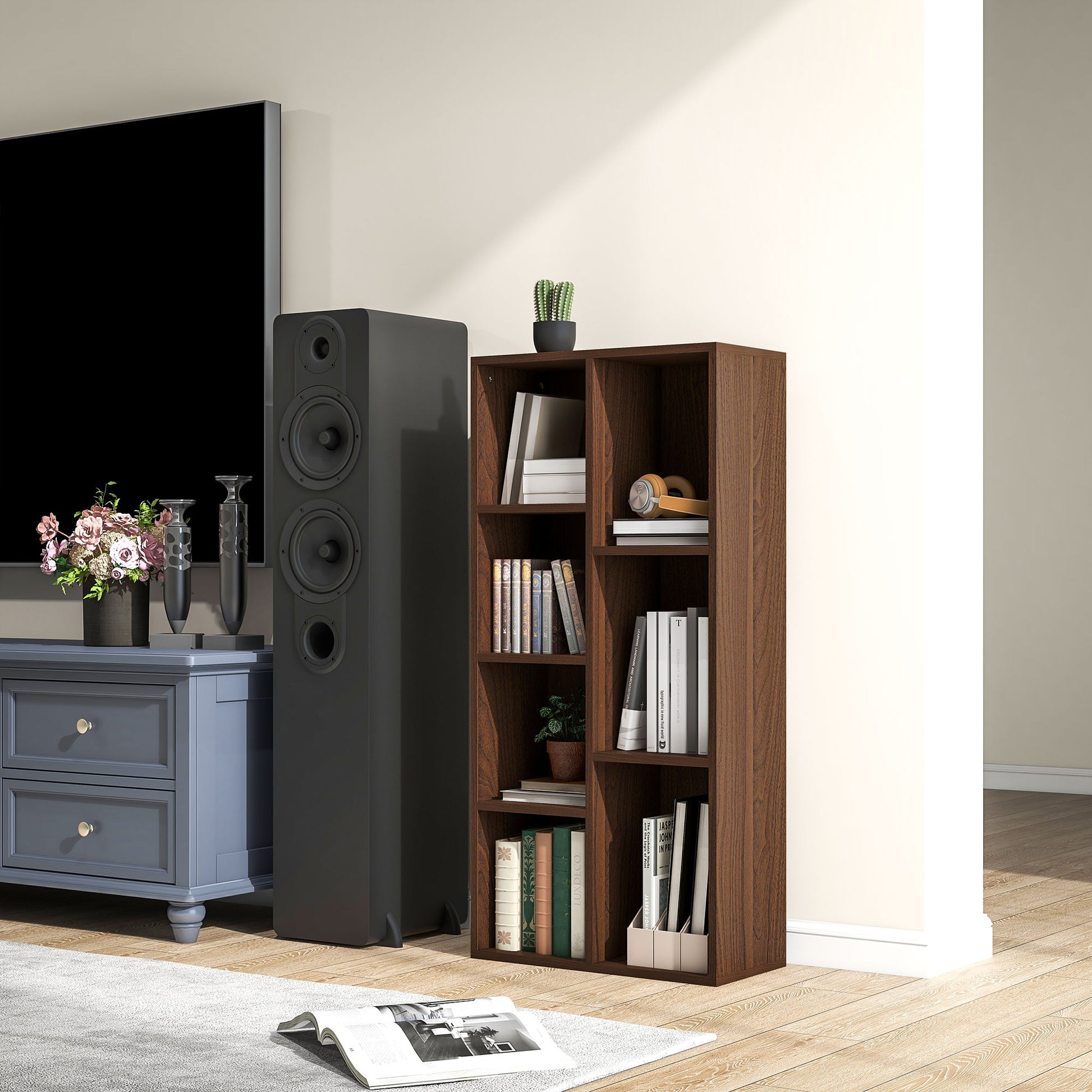 Bookcase Modern Bookshelf Cabinet for Home Office