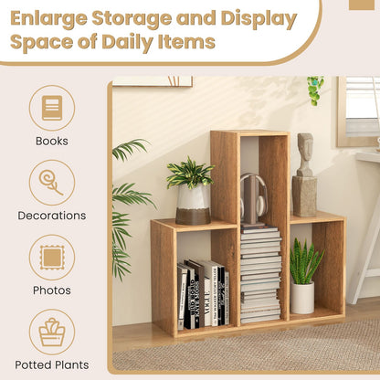 Concave/Convex Bookshelf for Living Room Bedroom Study Office