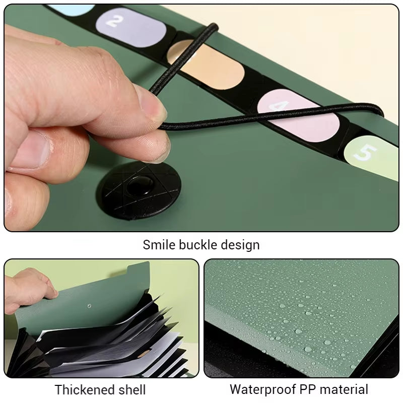 Expanding 5/8/13 Layers A4 File Documents Organizer Folder Test Paper Storage Bag Office File Bag School Office Stationery