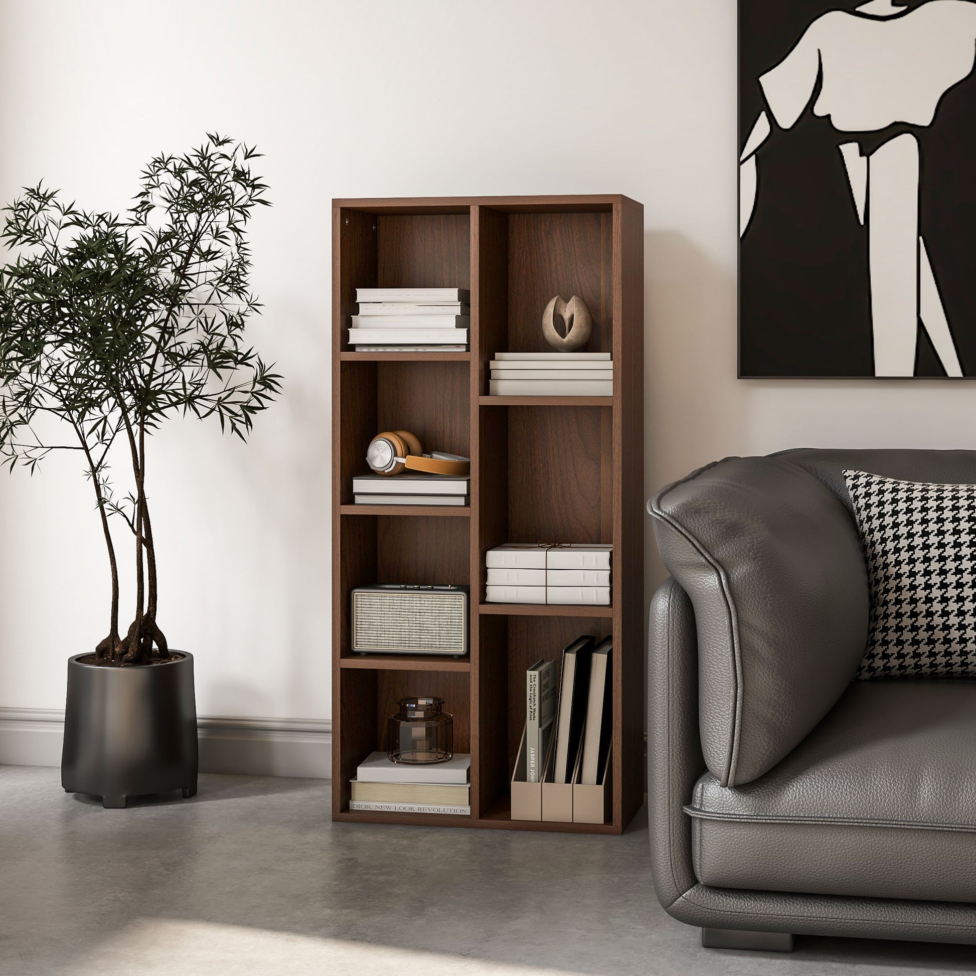 Bookcase Modern Bookshelf Cabinet for Home Office
