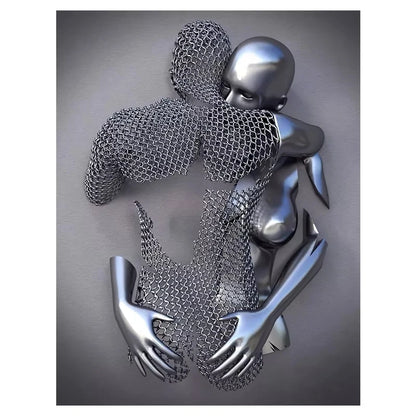 Metal Figure Statue Art Canvas Painting Romantic Abstract Posters and Prints Wall Pictures Modern Living Room Home Decoration