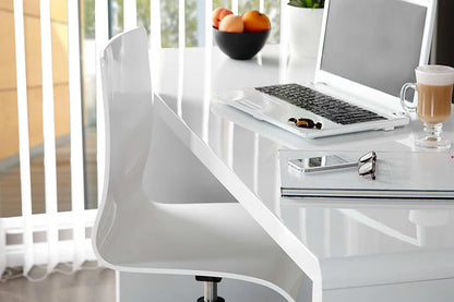 Mackenzie High Gloss Computer Desk - Modern Design Home Office