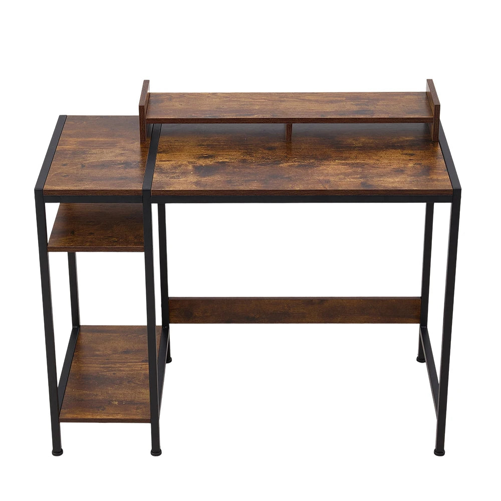 Office Desk with Monitor Stand Home Office Portable Work Studying Table, 100Cm Wx 46Cm D X 84Cm H