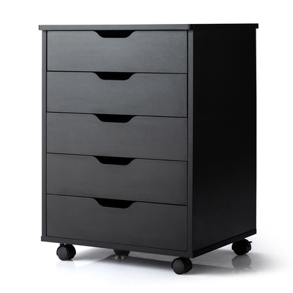 5 Drawer Chest with Wheels for Home and Office