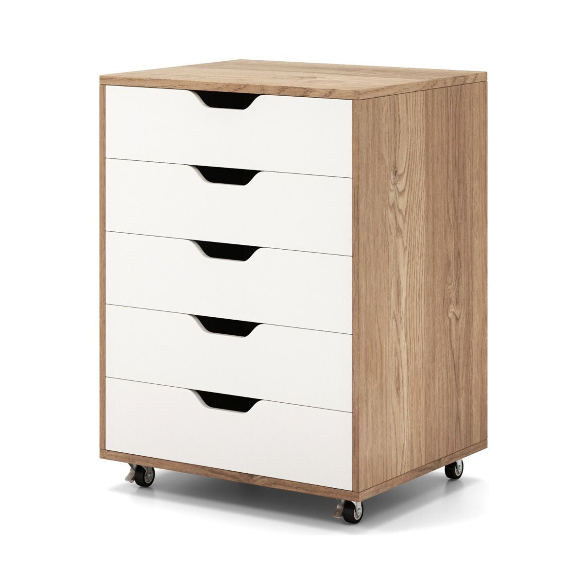 5 Drawer Chest with Wheels for Home and Office