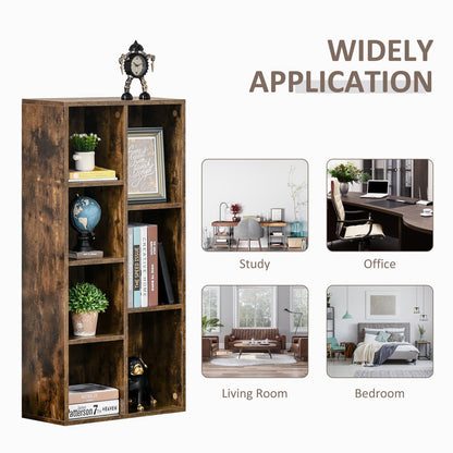 Bookcase Modern Bookshelf Cabinet for Home Office Rustic Brown