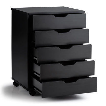 5 Drawer Chest with Wheels for Home and Office