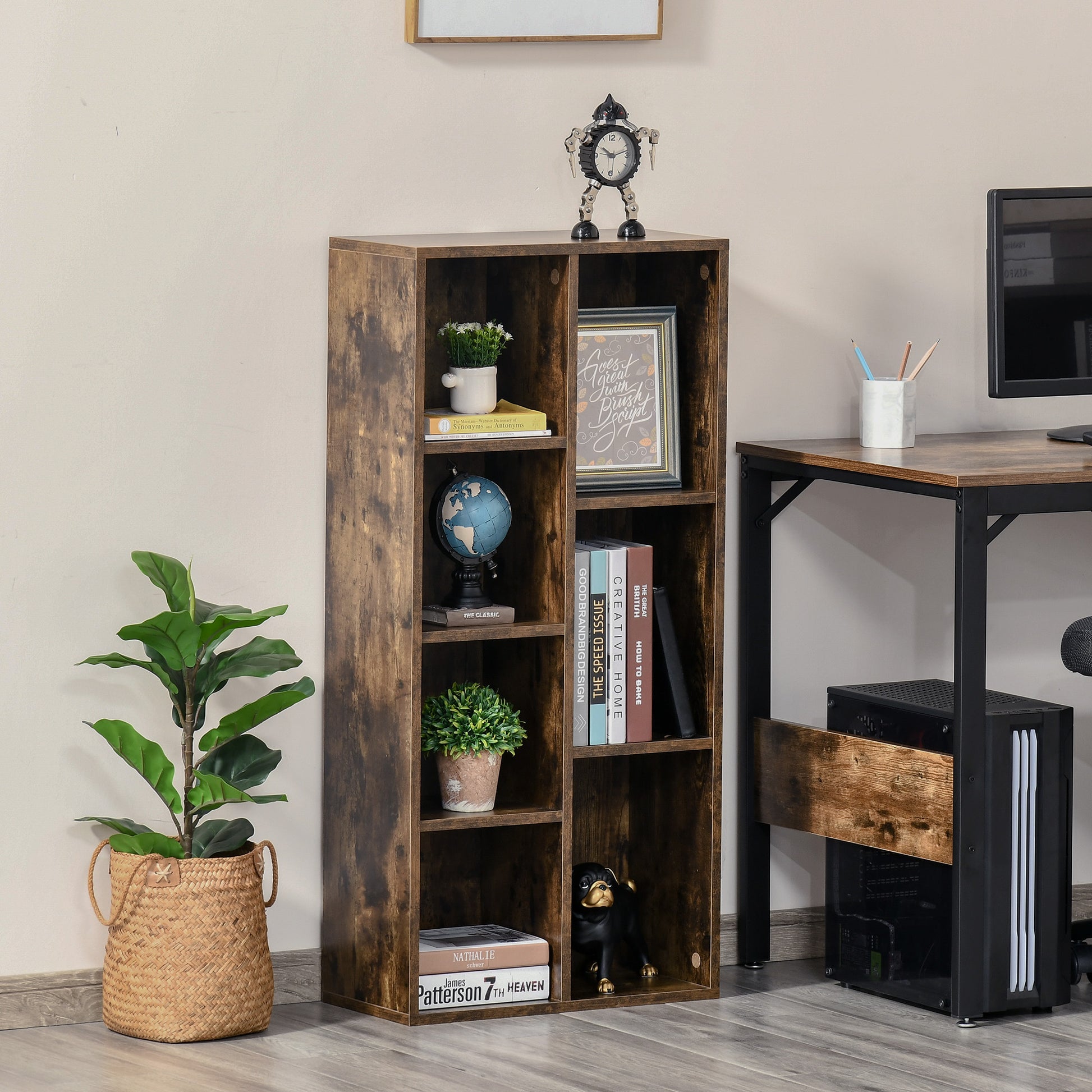 Bookcase Modern Bookshelf Cabinet for Home Office