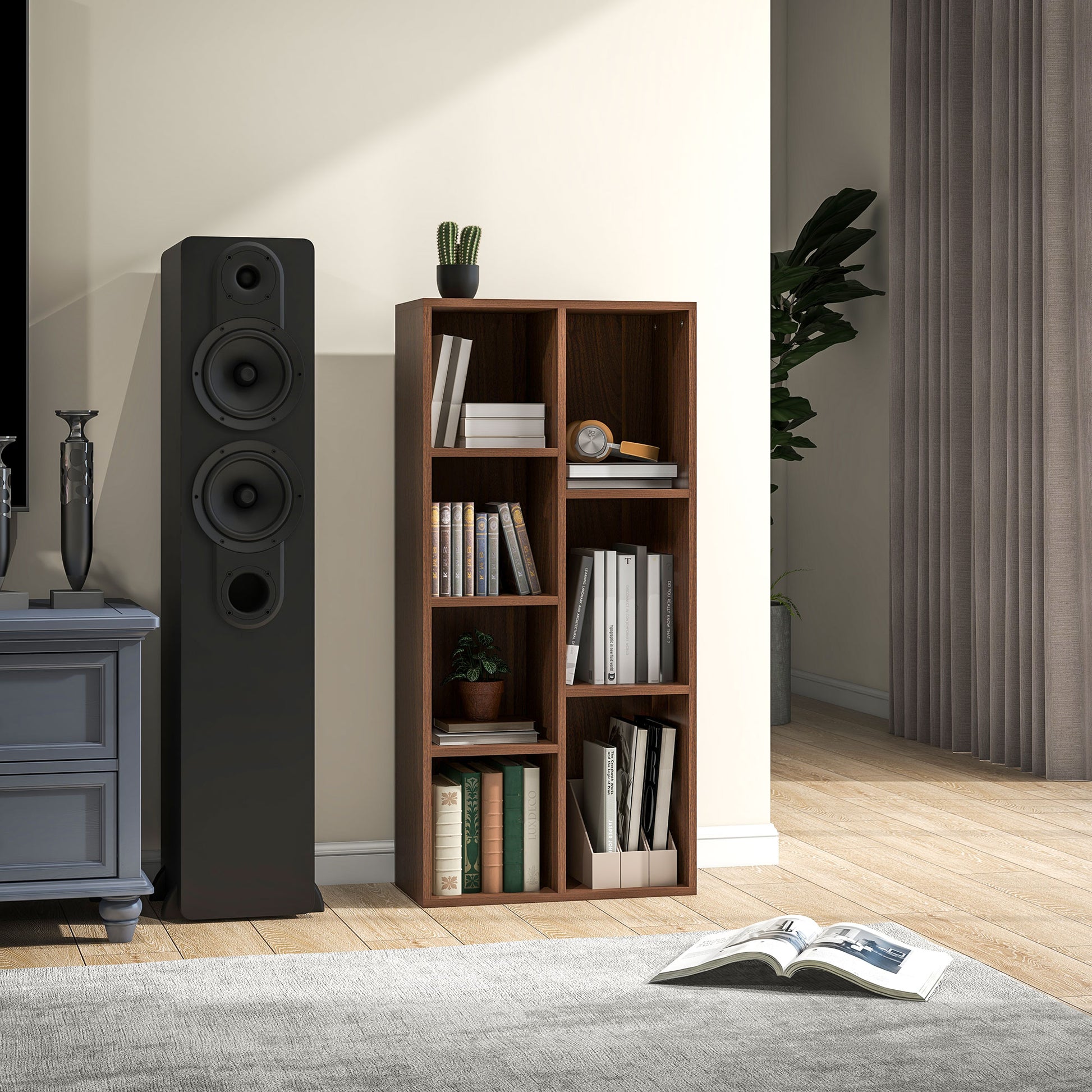 Bookcase Modern Bookshelf Cabinet for Home Office