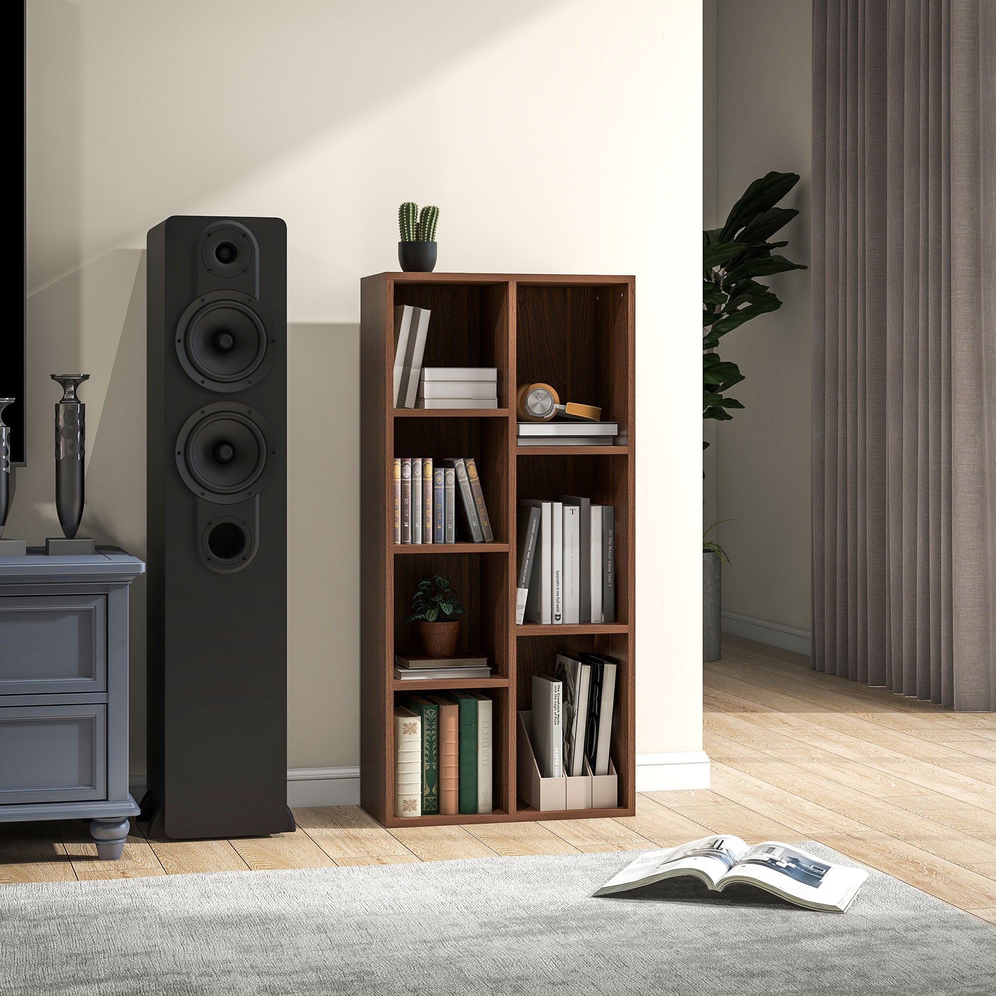 Bookcase Modern Bookshelf Cabinet for Home Office