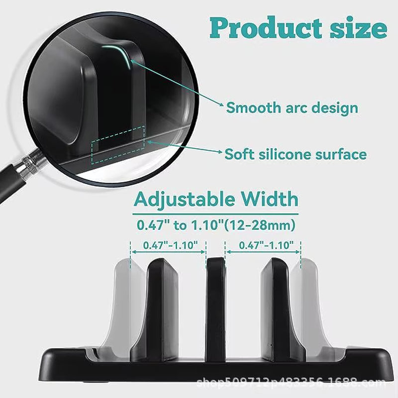 Office Laptop Stand Vertical save Desktop Space Easy to Place Computer Accessories Scalable Width Office Desk Storage