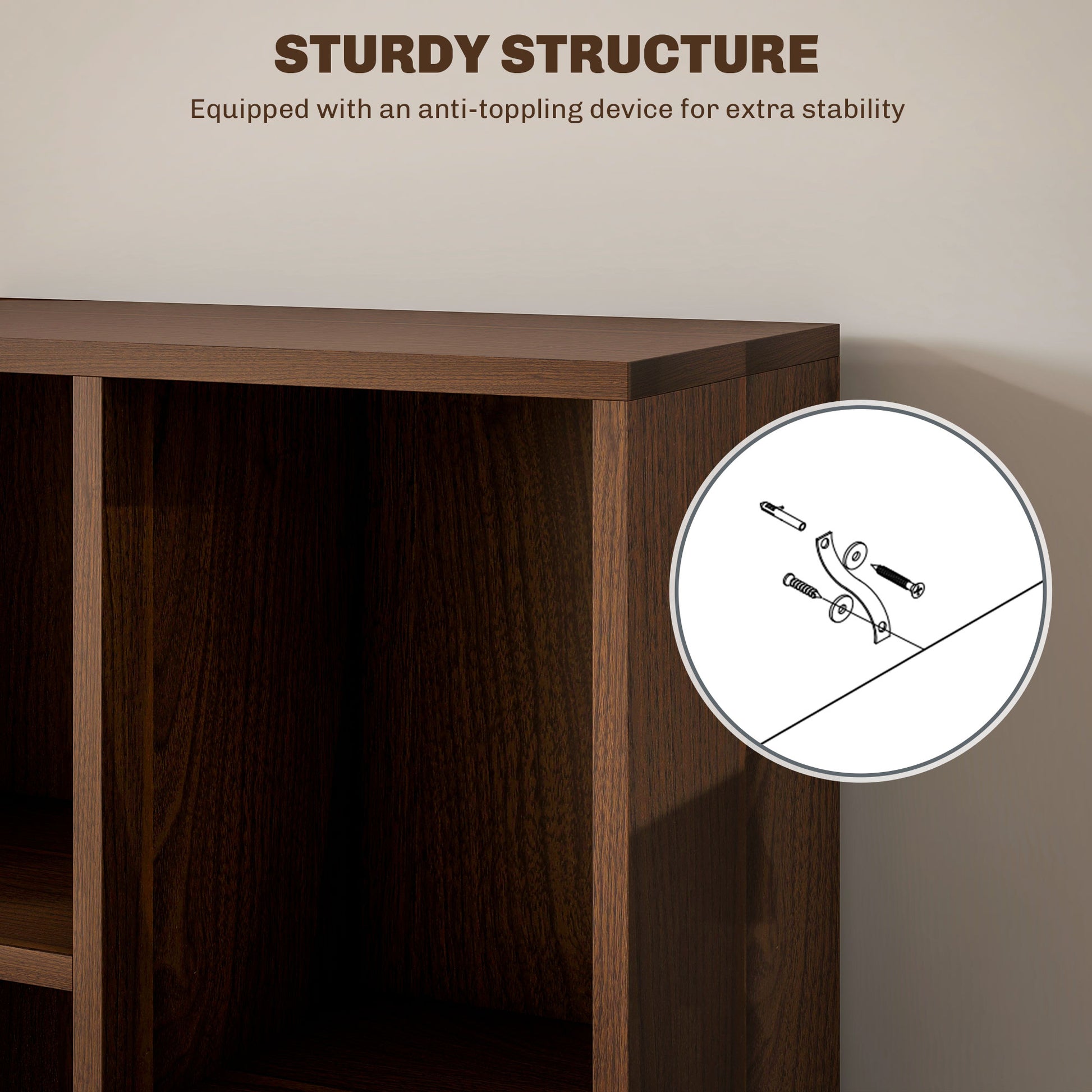 Bookcase Modern Bookshelf Cabinet for Home Office