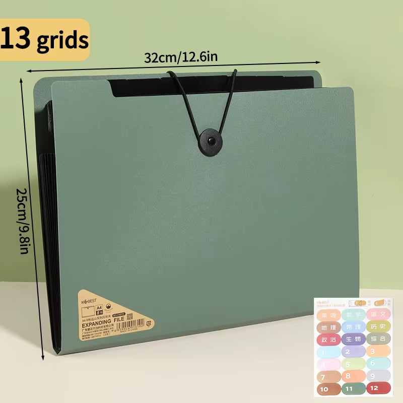 Expanding 5/8/13 Layers A4 File Documents Organizer Folder Test Paper Storage Bag Office File Bag School Office Stationery