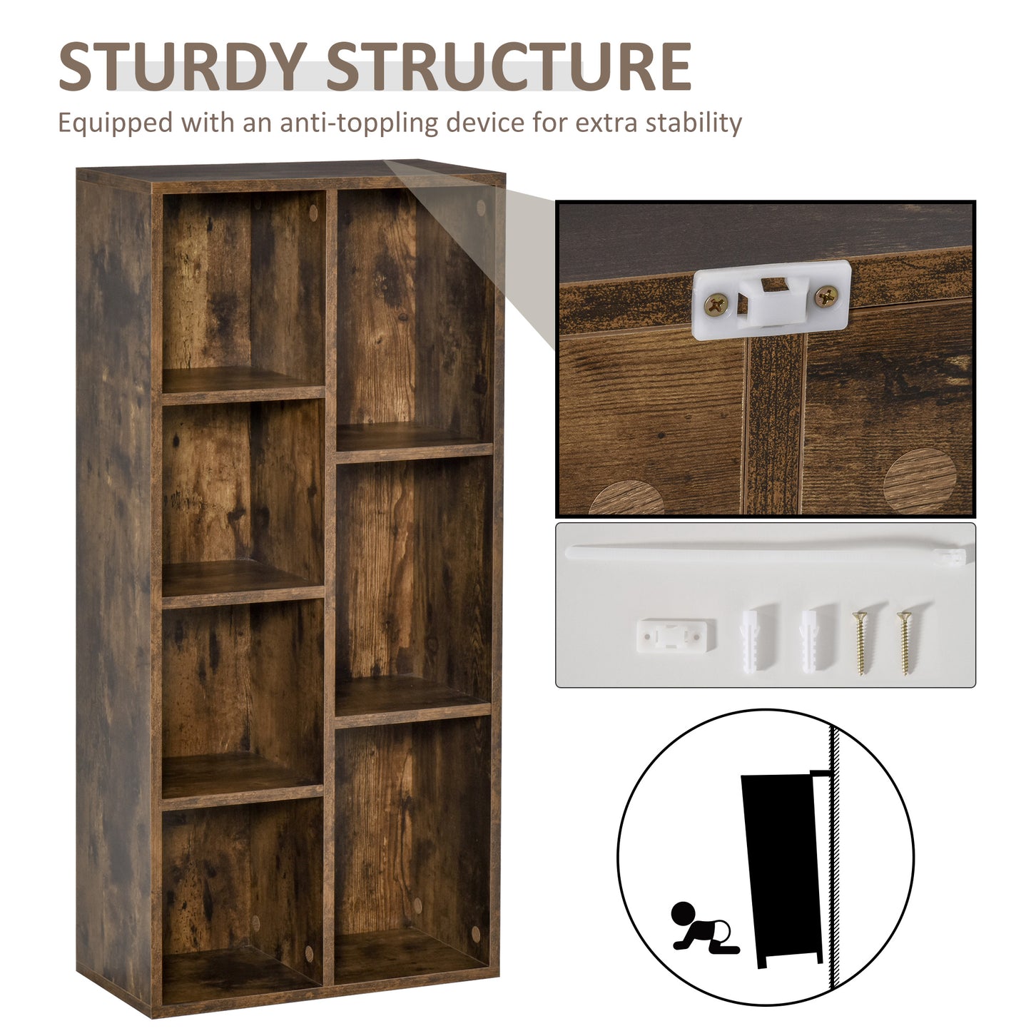 Bookcase Modern Bookshelf Cabinet for Home Office