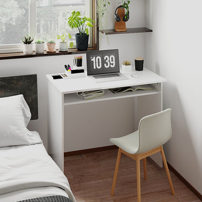 Writing Desk Laptop Table Workstation with Shelf Home Office