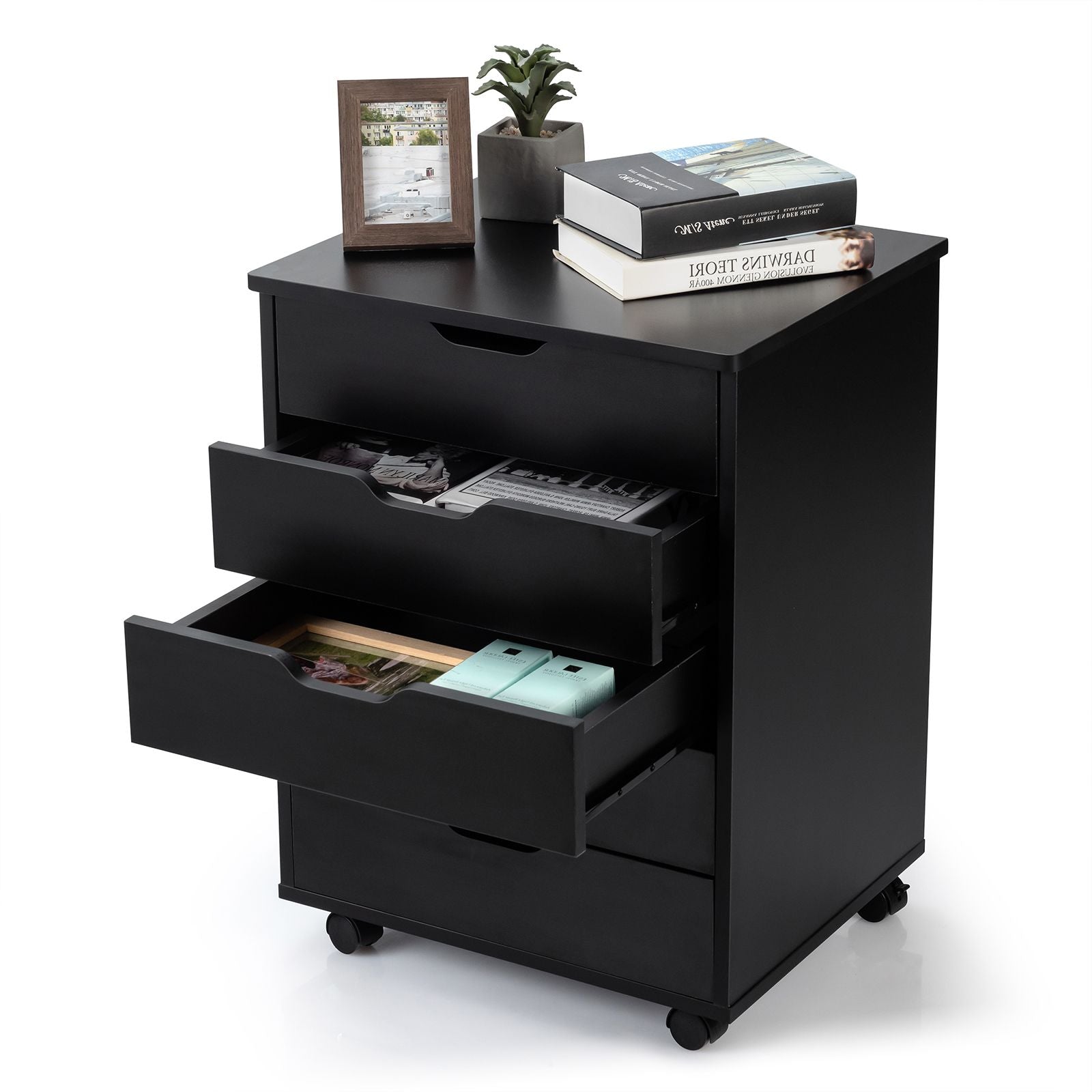 5 Drawer Chest with Wheels for Home and Office